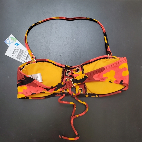 NWT Orange Camo Bikini Top - Picture 5 of 5